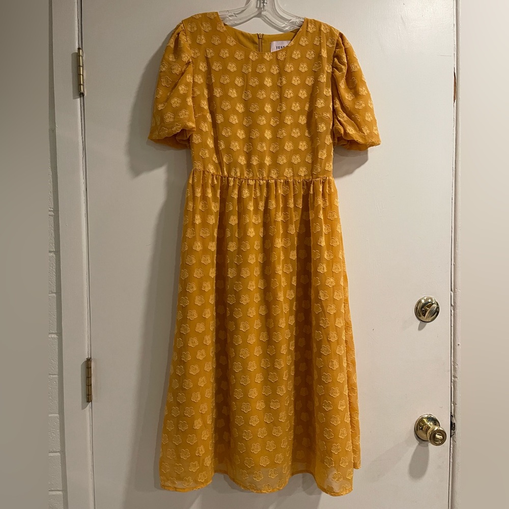 Jessa Kae Yellow Floral Dress